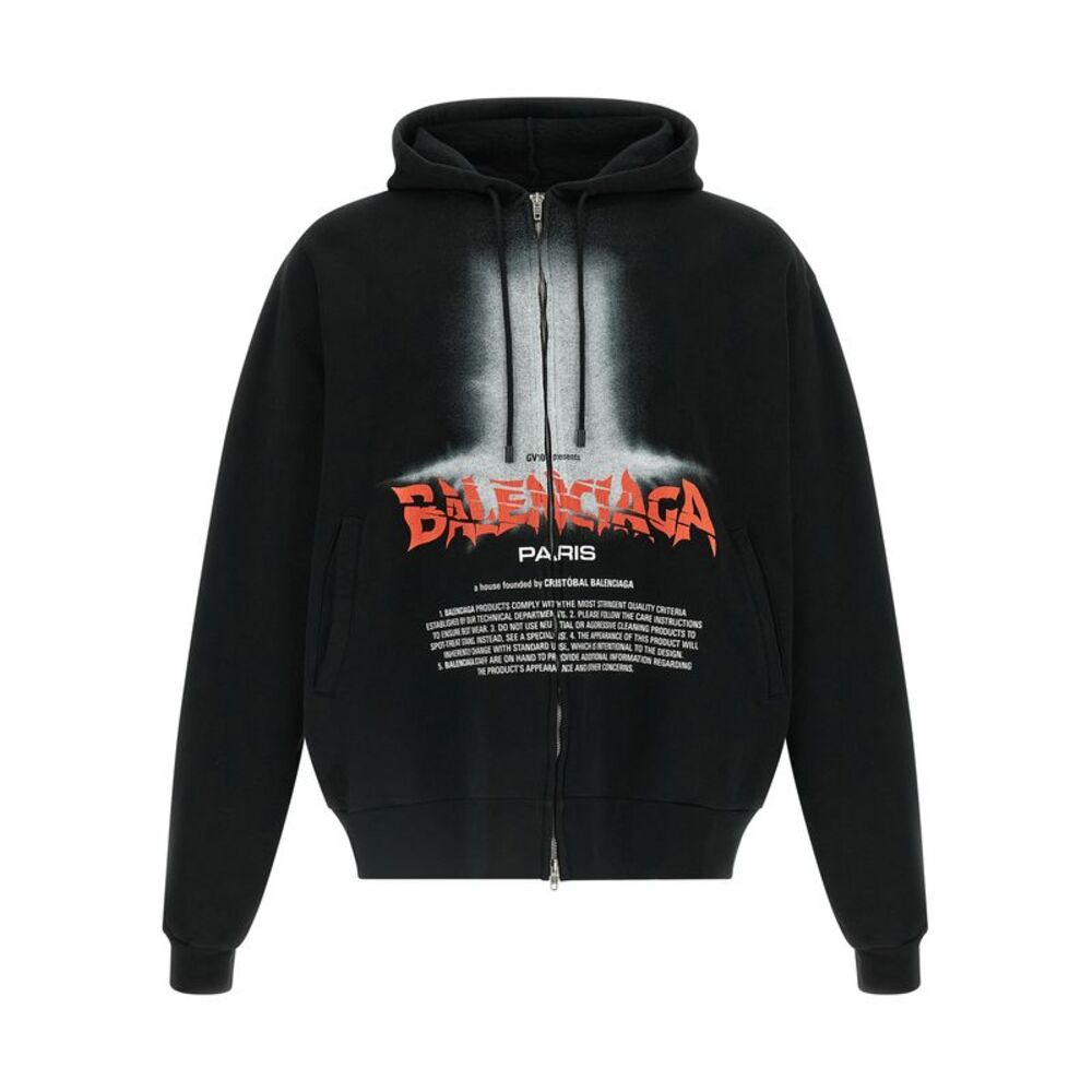 Balenciaga Black Cotton Men's Sweatshirt